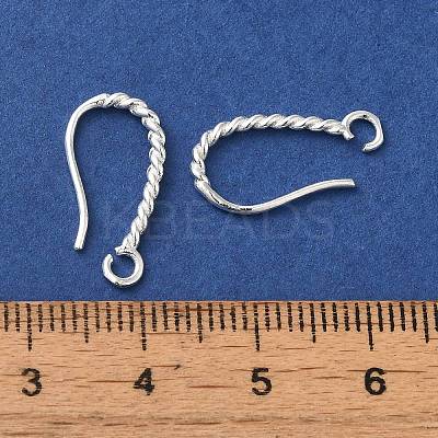 Long-Lasting Plated Brass Ear Wire KK-K381-07S-1