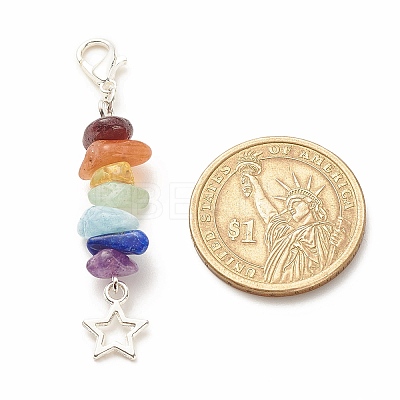 Chakra Theme Natural Gemstone Pendant Decorations LS-X1-HJEW-JM00645-03-1