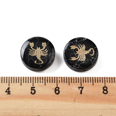 Dyed Black Synthetic Turquoise Beads G-F775-B05-1