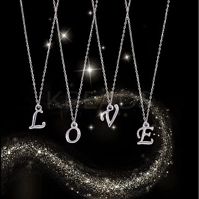 Alloy Mixed Letter Pendants PALLOY-PH0012-42-1