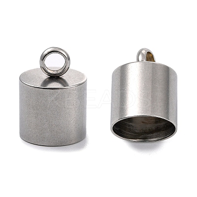 Tarnish Resistant Smooth Surface 201 Stainless Steel Cord Ends LS-X-STAS-R063-97-1