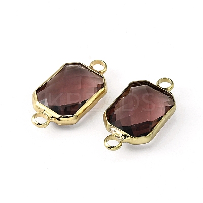 Glass Connector Charms GLAA-WH0036-16A-1