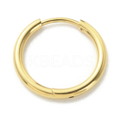 316L Surgical Stainless Steel Huggie Hoop Earrings for Girl Women EJEW-TAC0011-11C-G-1
