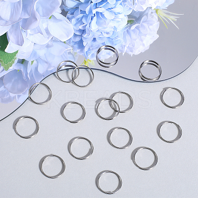 300Pcs 304 Stainless Steel Split Rings STAS-SP0001-66A-1