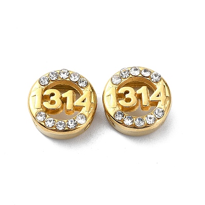 Ion Plating(IP)  304 Stainless Steel Slide Charms STAS-C089-06A-G-1