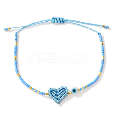 Glass Seed Bead & Glass Braided Bead Bracelets PP1183-1-1