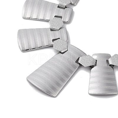 Non-Tarnish 304 Stainless Steel Hexagon Link Chain Bracelets BJEW-Q343-05P-1