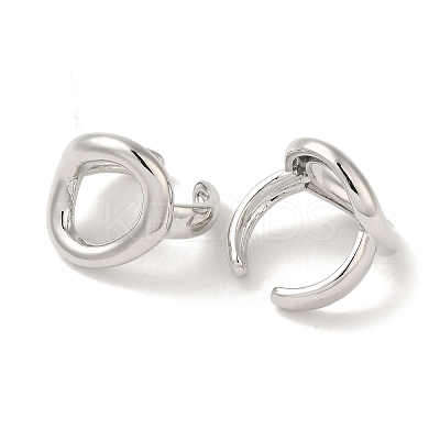 Rack Plating Brass Oval Cuff Earrings for Women EJEW-P280-05P-1