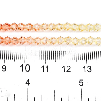 Gradient Color Baking Paint Glass Bead Strands X1-DGLA-A039-T4mm-A013-1