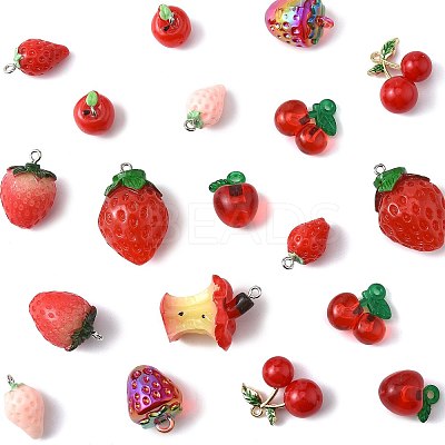20Pcs 10 Styles Resin Pendants RESI-FS0002-10-1