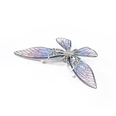 Bling Resin Butterfly Brooch Pin with Crystal Rhinestone JEWB-P016-04P-03-1