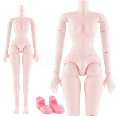 Plastic Female Movable Joints Action Figure Body DOLL-PW0001-216C-1