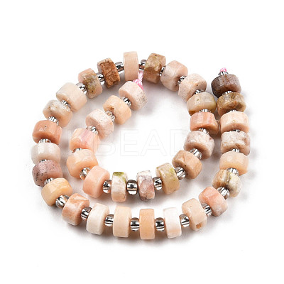 Natural Pink Opal Beads Strands G-N327-07K-1