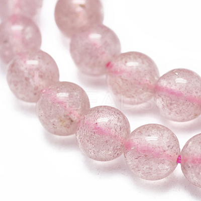 Natura Strawberry Quartz Beads Strands G-D0001-10-6mm-1