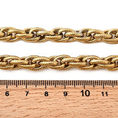 304 Stainless Steel Rope Chain Necklaces for Women NJEW-I065-20C-02G-1