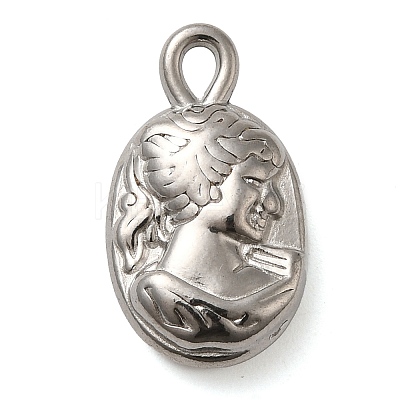 304 Stainless Steel Pendants STAS-M070-09P-1