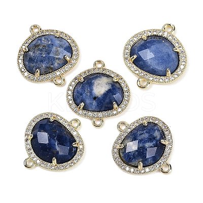 Natural Sodalite Faceted Oval Links G-B126-01G-04-1