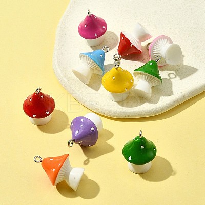 10Pcs Opaque Resin Pendants RESI-FS0001-61-1