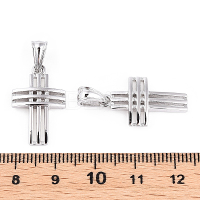 Rhodium Plated 925 Sterling Silver Pendants STER-T007-43P-1