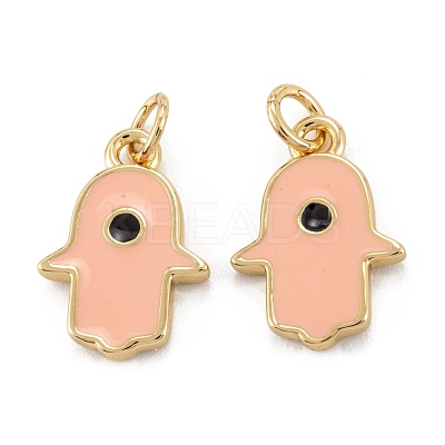 Brass Enamel Pendants KK-P204-11G-A-1