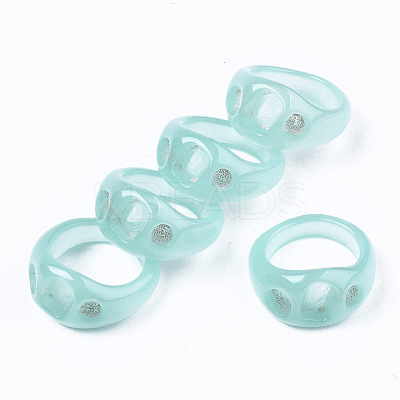 Resin Finger Rings RJEW-N033-008-C01-1