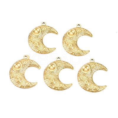 Ion Plating(IP) 201 Stainless Steel Pendant Cabochon Settings STAS-T063-192G-1