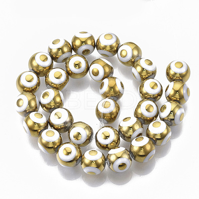 Electroplate Glass Beads Strands EGLA-T012-02E-1