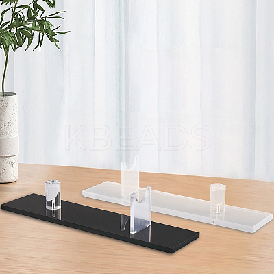 2 Sets 2 Colors Acrylic Knife Display Easel Stands ODIS-GL0001-04-1