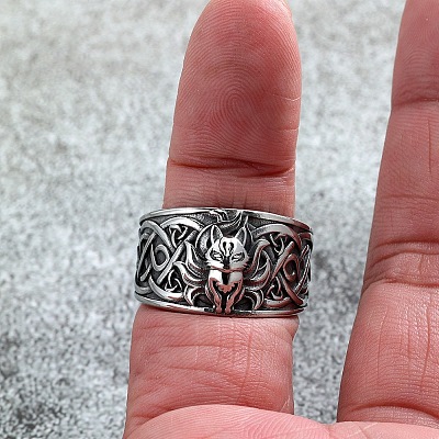Retro 304 Stainless Steel Finger Rings for Men WGC3F58-01-1
