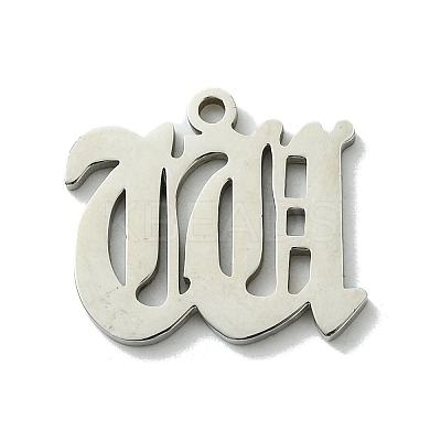 Non-Tarnish 201 Stainless Steel Pendants STAS-B055-01P-W-1