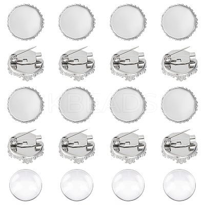 DIY Blank Dome 304 Stainless Steel Making Kit DIY-UN0056-13-1