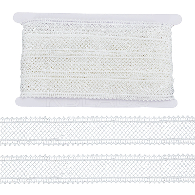 15 Yards Polyester Mesh Lace Ribbon OCOR-HY0001-37-1