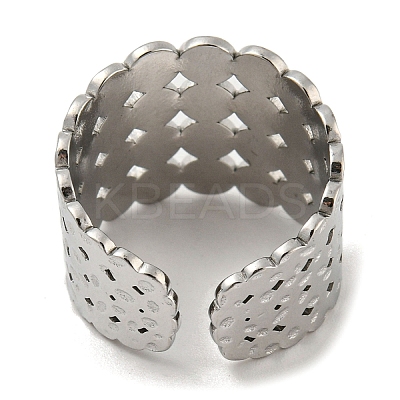 Non-Tarnish 304 Stainless Steel Wide Band Ring RJEW-C067-04P-1
