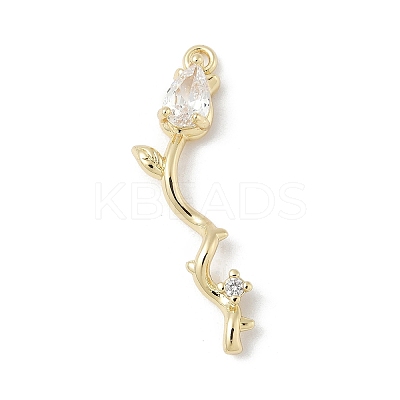 Brass Micro Pave Cubic Zirconia Pendants LS-KK-M326-13D-G-1