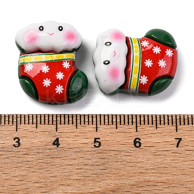 Colorful Christmas Theme Resin Cabochons RESI-R451-01J-1