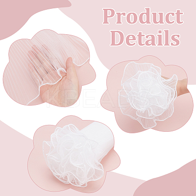 16 Yards 2 Colors Organza Flower Bouquet Wrapping Mesh Paper DIY-UN0007-72-1