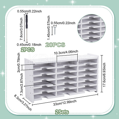 2 Sets 18 Grids PVC Plastic Inkpad Storage Holder ODIS-UN0001-15A-1