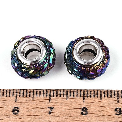 Opaque Resin European Beads RESI-T057-29-1