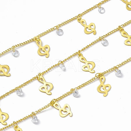 Handmade Brass Curb Chains CHC-F015-18G-1