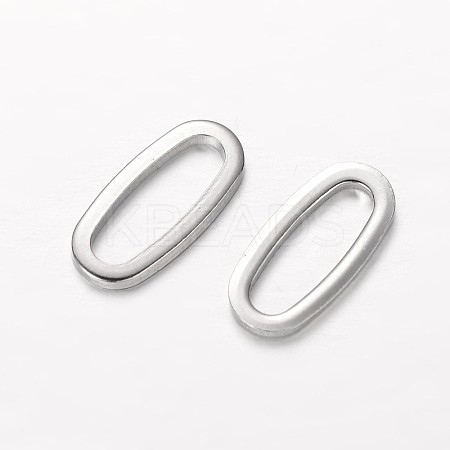 Tarnish Resistant 201 Stainless Steel Link Rings STAS-G141-09P-1