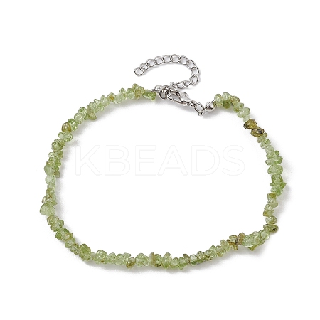 Natural Gemstone Beads Anklets AJEW-AN00583-09-1