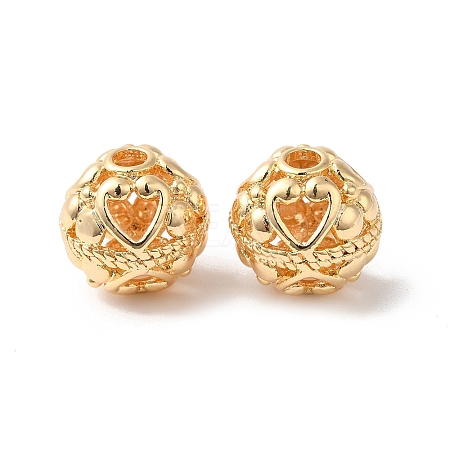 Hollow Brass Beads KK-K333-03G-1