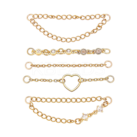 5Pcs 304 Stainless Steel Chains Links HJEW-OC00358-1