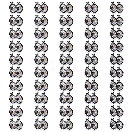 50Pcs Eye Hotfix Rhinestone Sew on Patches DIY-FG0007-30-1
