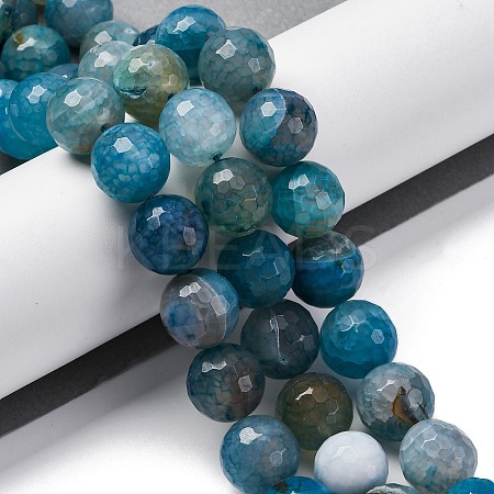 Natural Dragon Veins Agate(Dyed & Heated) Beads Strands G-K390-A15-01-1