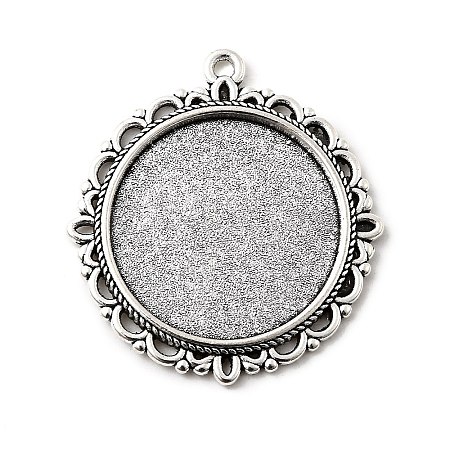 Tibetan Style Alloy Pendant Cabochon Settings LS-X-TIBE-T003-06AS-RS-1