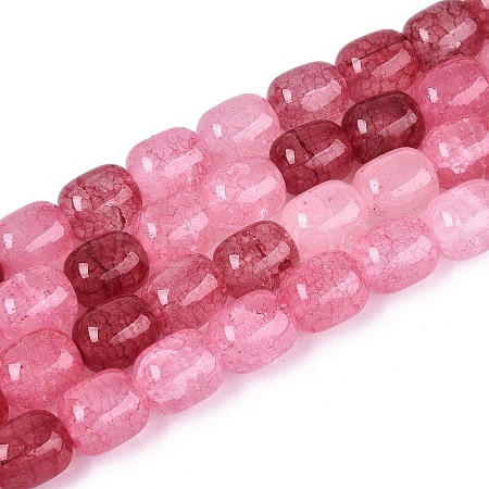Baking Paint Crackle Glass Beads Strands DGLA-N019-01B-05-1