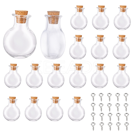 40Pcs 2 Style Glass Bottles AJEW-SC0001-34-1