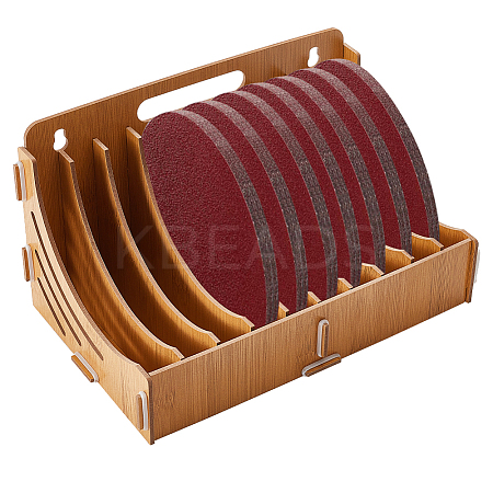 10-Slot Wood CD Storage Rack ODIS-WH0043-94-1