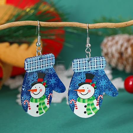 Christmas Gloves Acrylic DIY Dangle Earrings AR6870-2-1